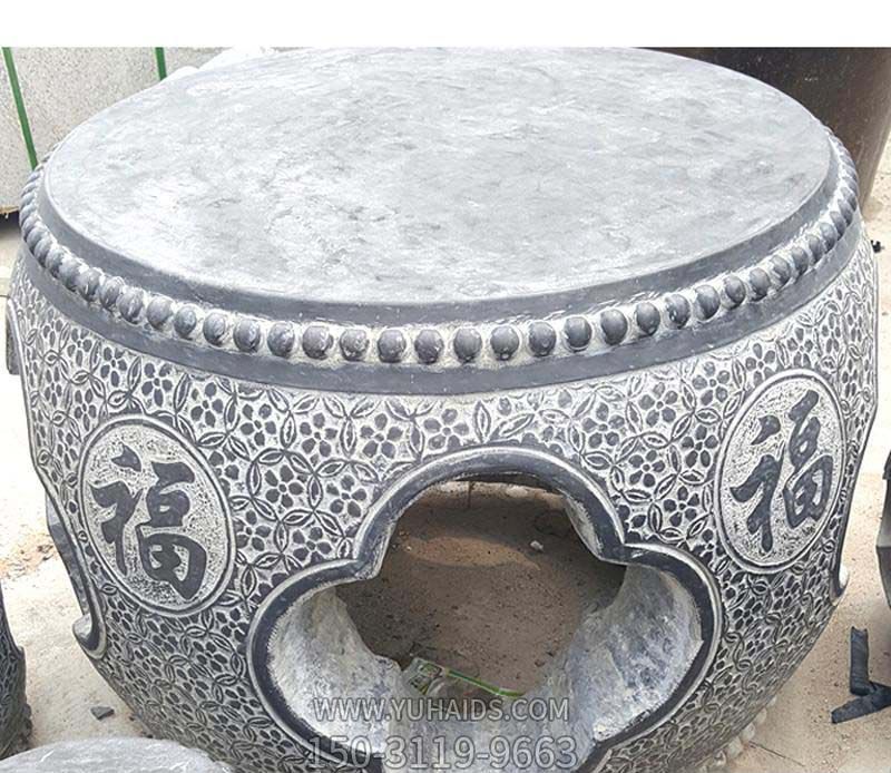 大理石仿古做旧空心花型园石凳博鱼网页版