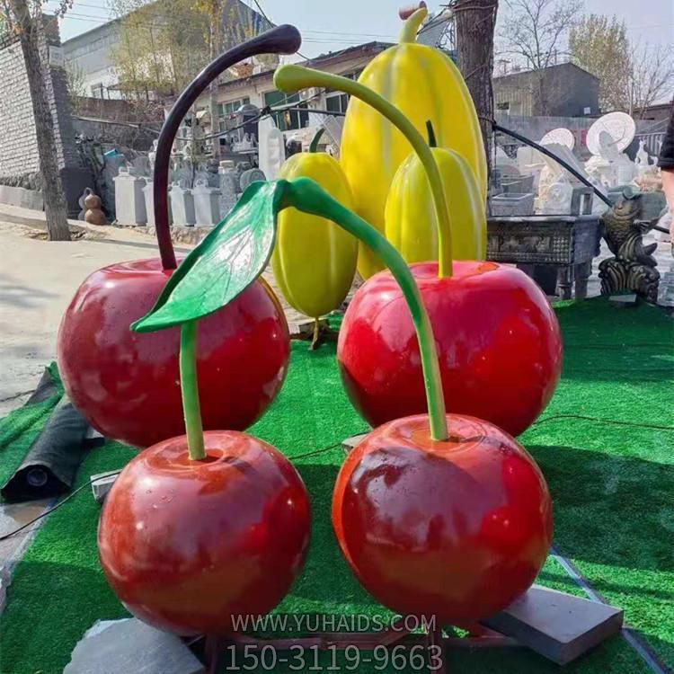 农场园林玻璃钢喷漆仿真樱桃水果摆件博鱼网页版