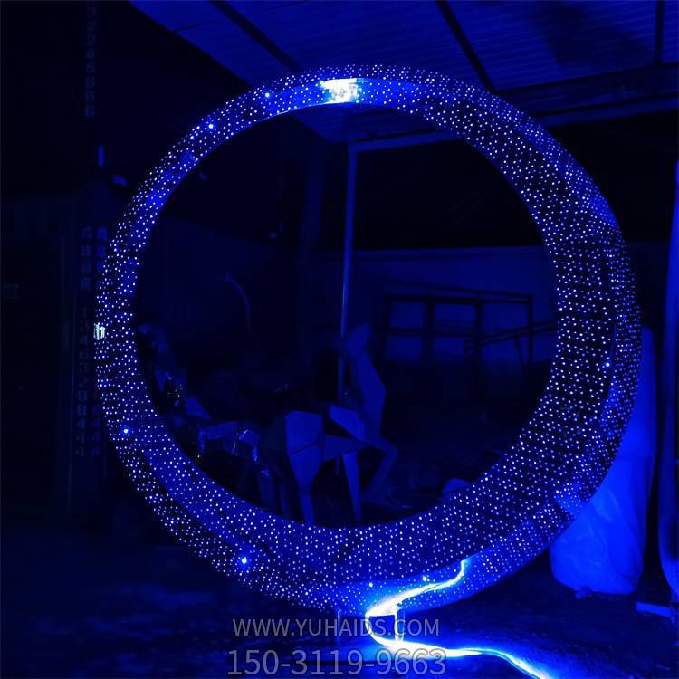 广场不锈钢几何园林发光照明圆环博鱼网页版