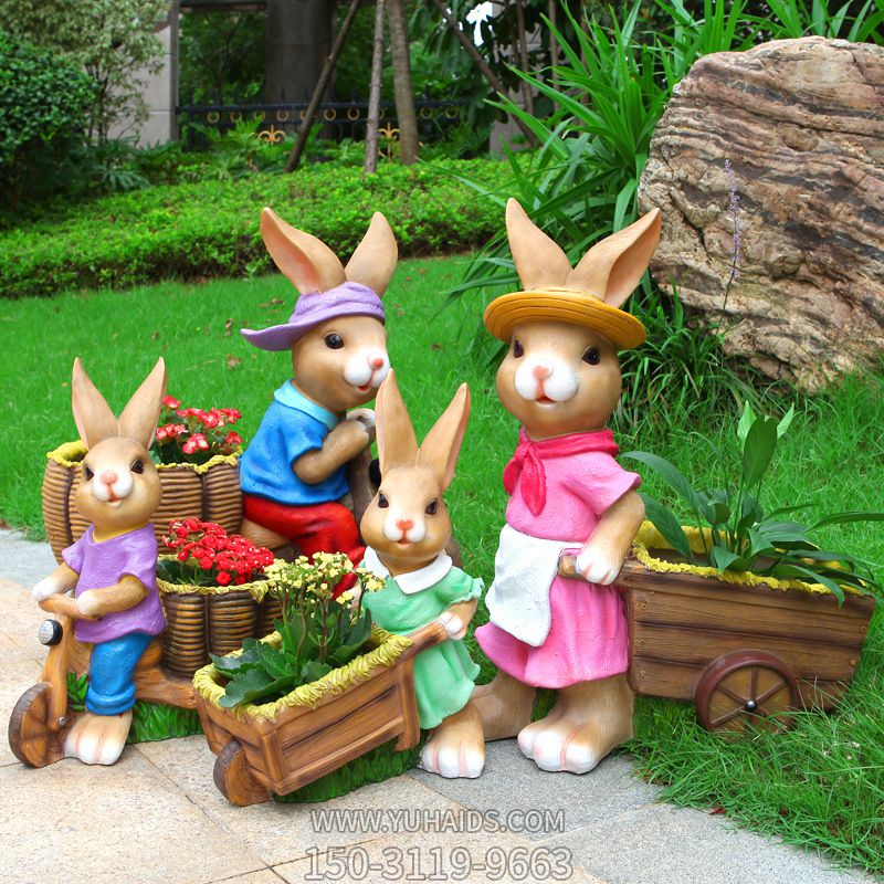 景区公园玻璃钢卡通可爱兔子博鱼网页版