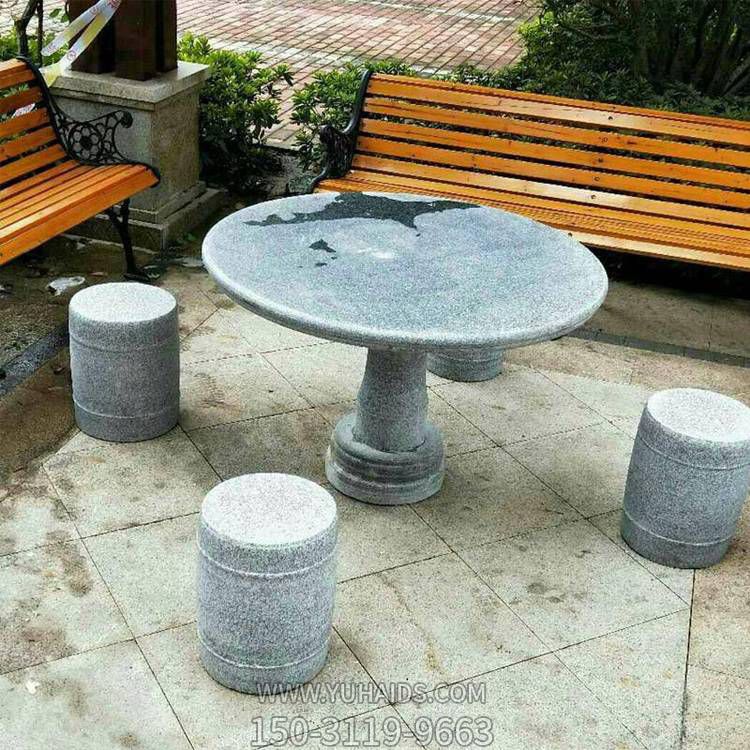 庭院大理石石雕圆形石桌石凳博鱼网页版