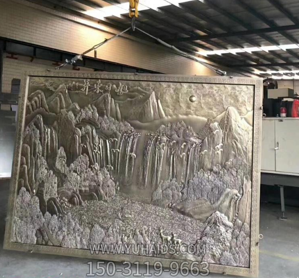 旭日东升玻璃钢仿铜浮雕壁画博鱼网页版