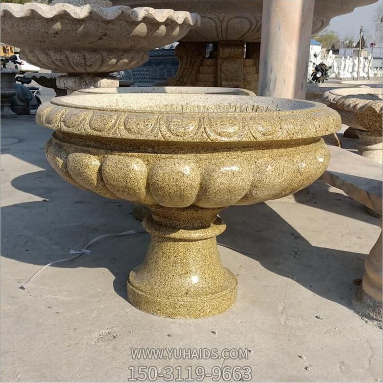 大理石石雕户外园林景观欧式花盆博鱼网页版摆件