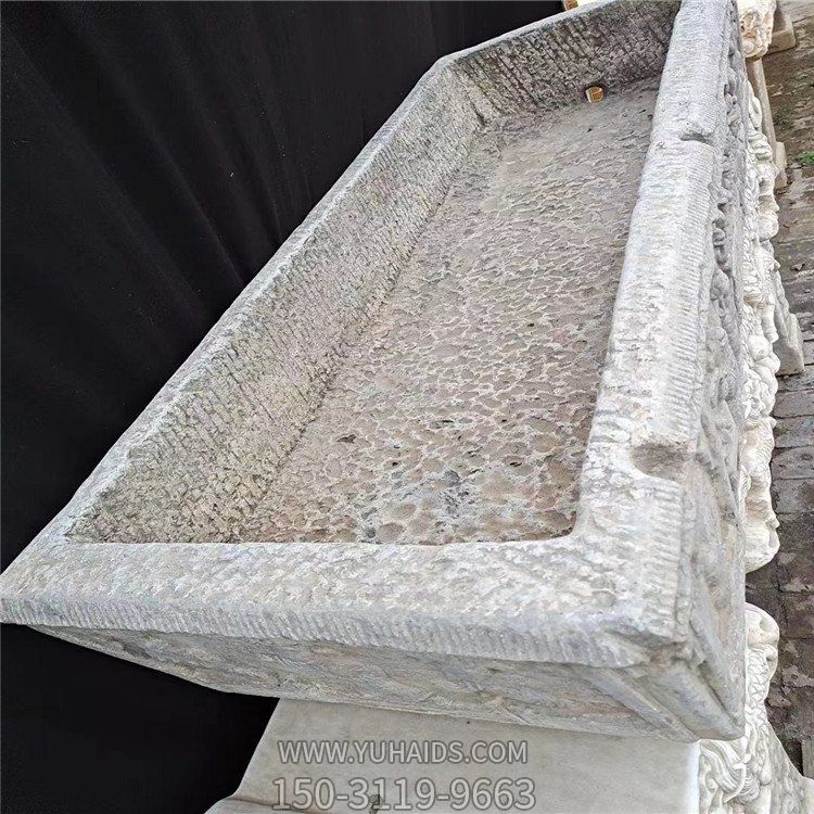 仿古做旧大理石石雕园林庭院老石槽博鱼网页版