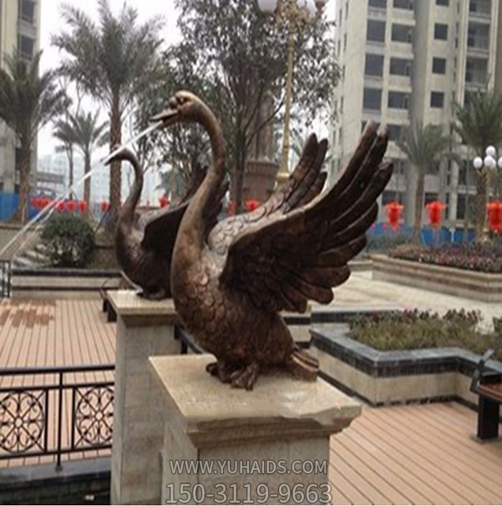 别墅铜铸喷水天鹅博鱼网页版