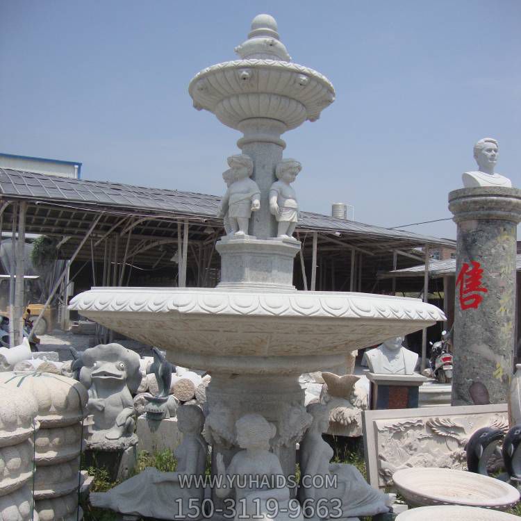 石雕喷泉大型园林庭院小区门口花岗岩喷水池博鱼网页版