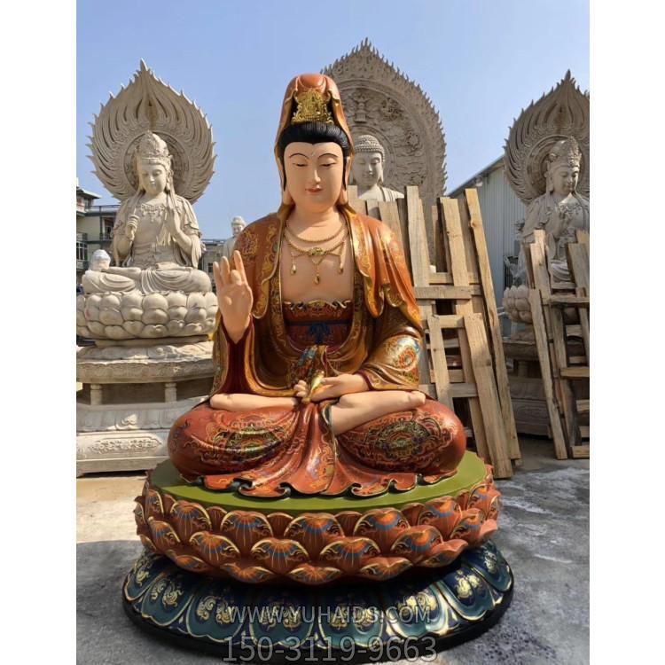 玻璃钢彩绘寺庙供奉观世音菩萨博鱼网页版