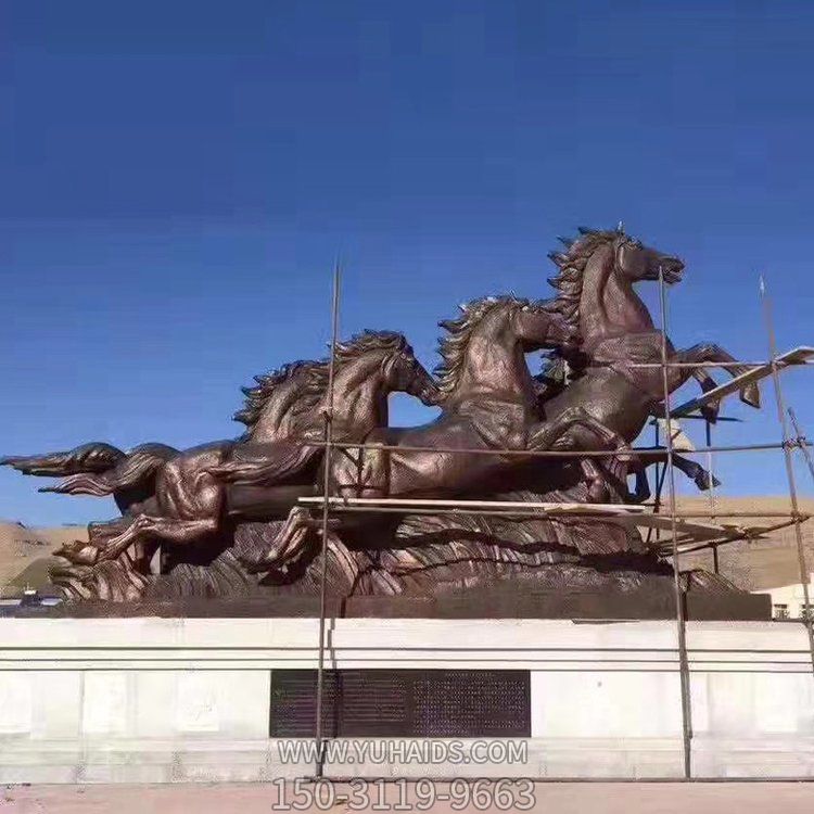 铜雕户外广场大型马群博鱼网页版摆件