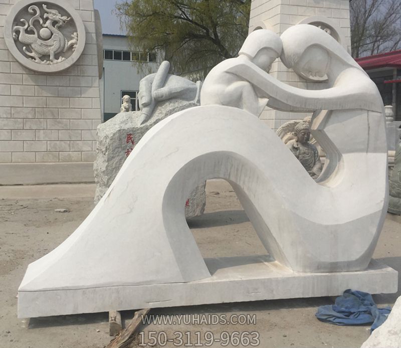 汉白玉公园石雕母女博鱼网页版