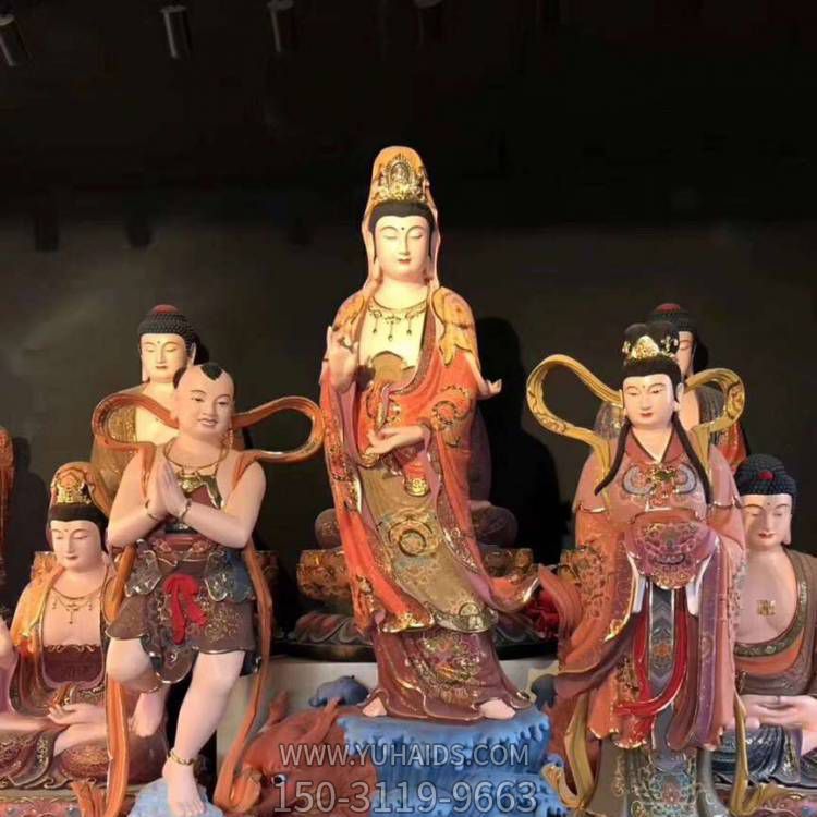 玻璃钢大型寺庙创意景区观音博鱼网页版摆件