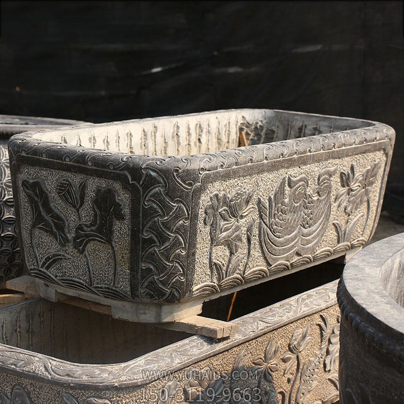 别墅大理石仿古槽水缸装饰摆件博鱼网页版