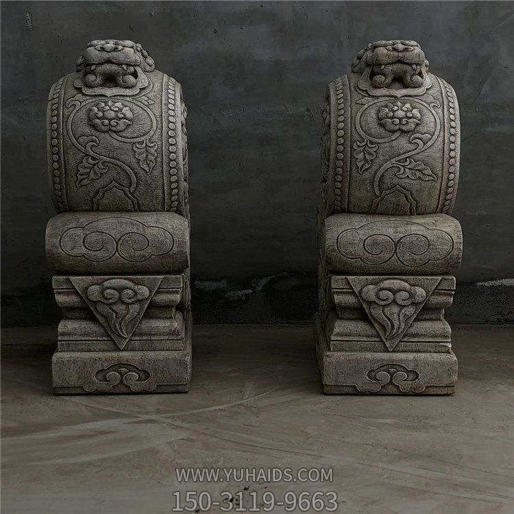 庭院门口一对镇宅抱鼓石博鱼网页版