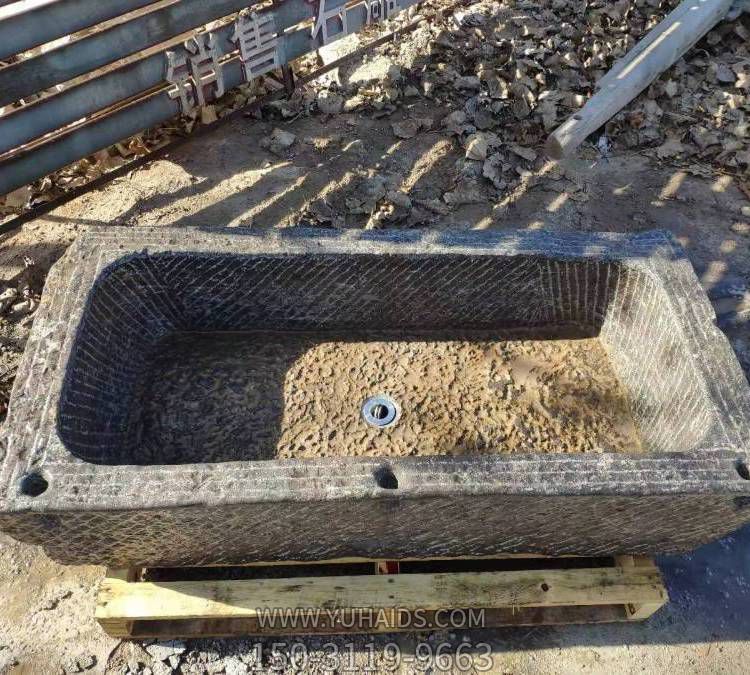 天然石材雕刻老石槽庭院养鱼水池博鱼网页版