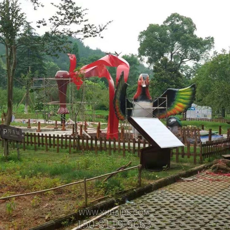 玻璃钢彩绘园林景观摆件动物博鱼网页版