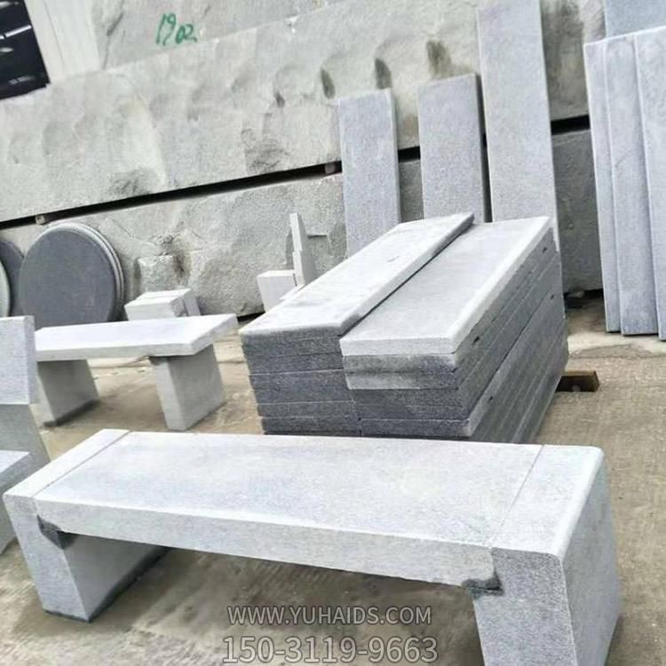 小区公园户外摆放花岗岩雕刻休闲长形石凳博鱼网页版