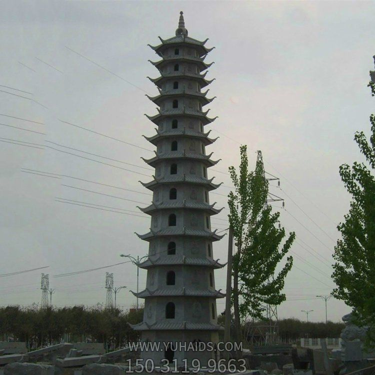 户外公园大型大理石石雕佛塔博鱼网页版