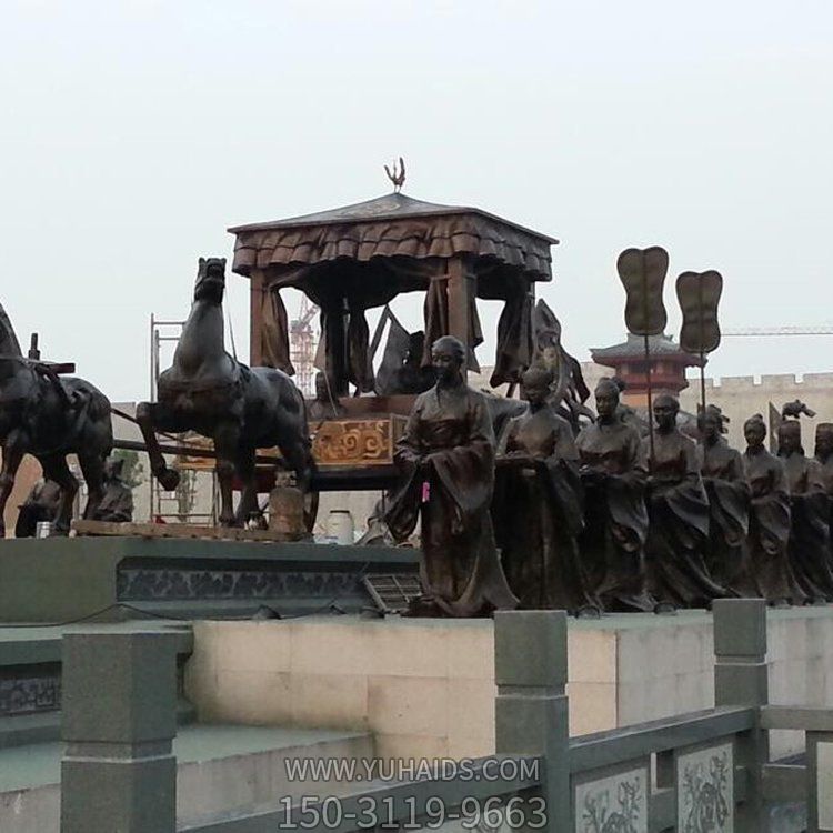 户外广场大型园林景观玻璃钢仿铜人物博鱼网页版