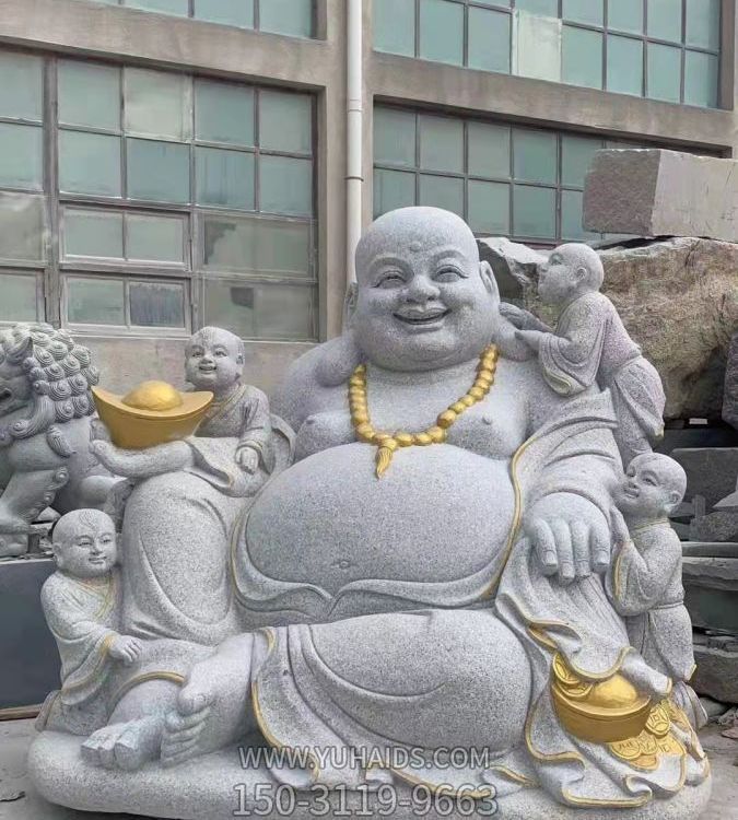 景区寺院摆放花岗岩雕刻弥勒佛雕像博鱼网页版
