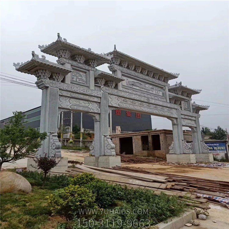 景区大型中式门楼石雕牌坊博鱼网页版