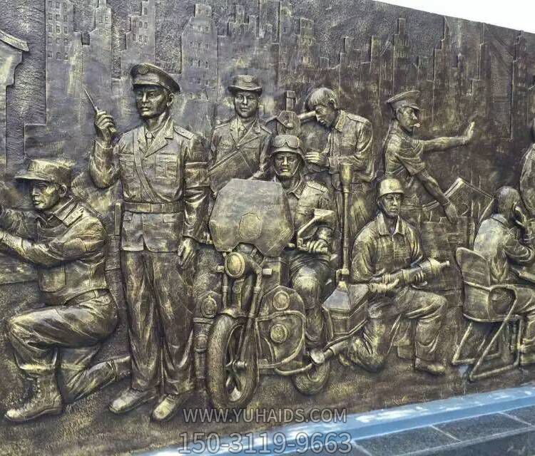 庭院室内浮雕革命战士影壁壁画博鱼网页版