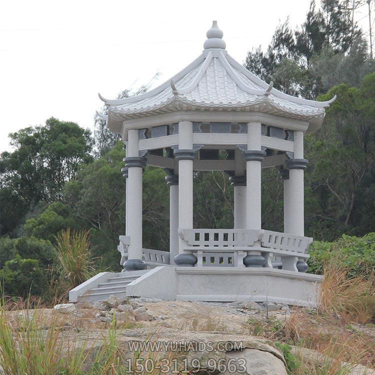 户外草地大型大理石石雕凉亭博鱼网页版