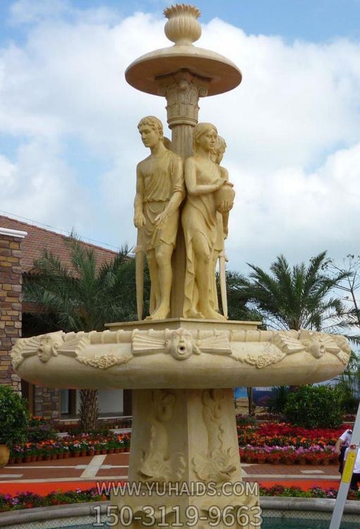 欧式户外小区别墅喷泉景观博鱼网页版