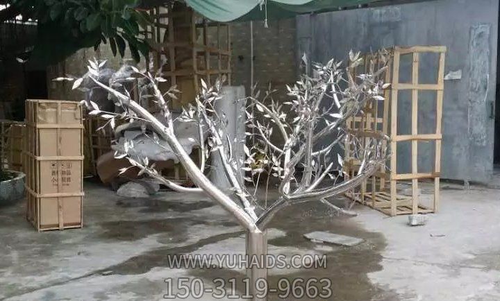 商场酒店镜面不锈钢树博鱼网页版