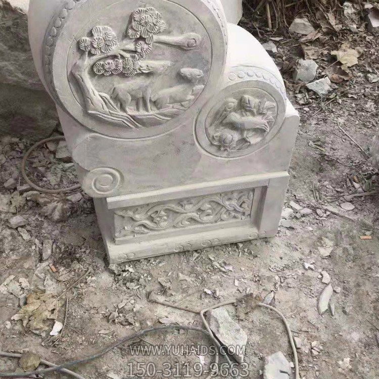 园林别墅庭院饭店门口大型大理石石雕抱鼓石博鱼网页版