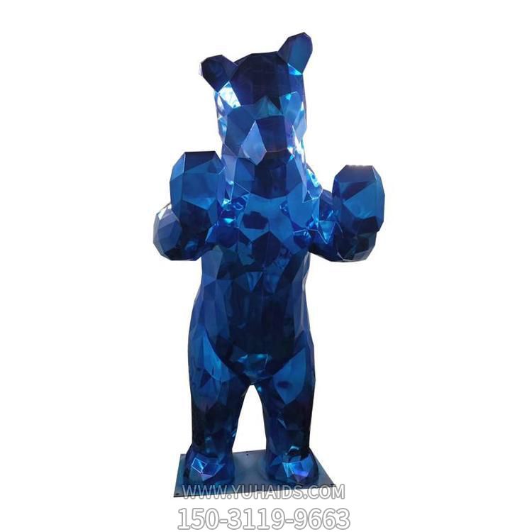 玻璃钢几何彩绘抽象块面商场户外熊博鱼网页版