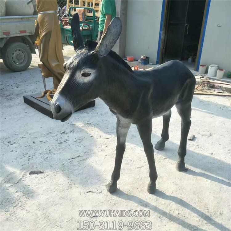 玻璃钢仿真毛驴博鱼网页版农场户外景观小品