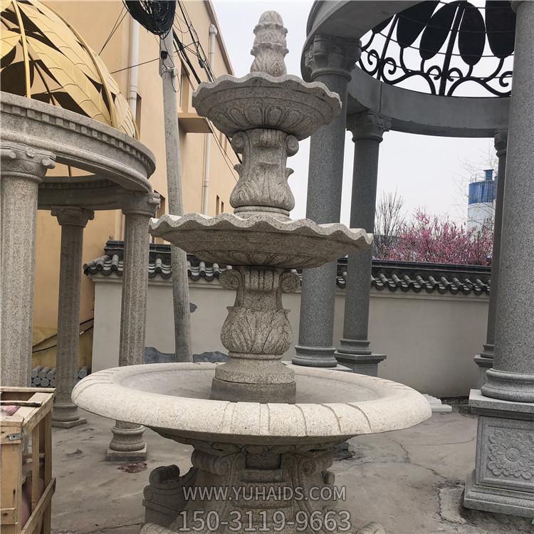欧式  小区别墅多层石雕喷泉博鱼网页版