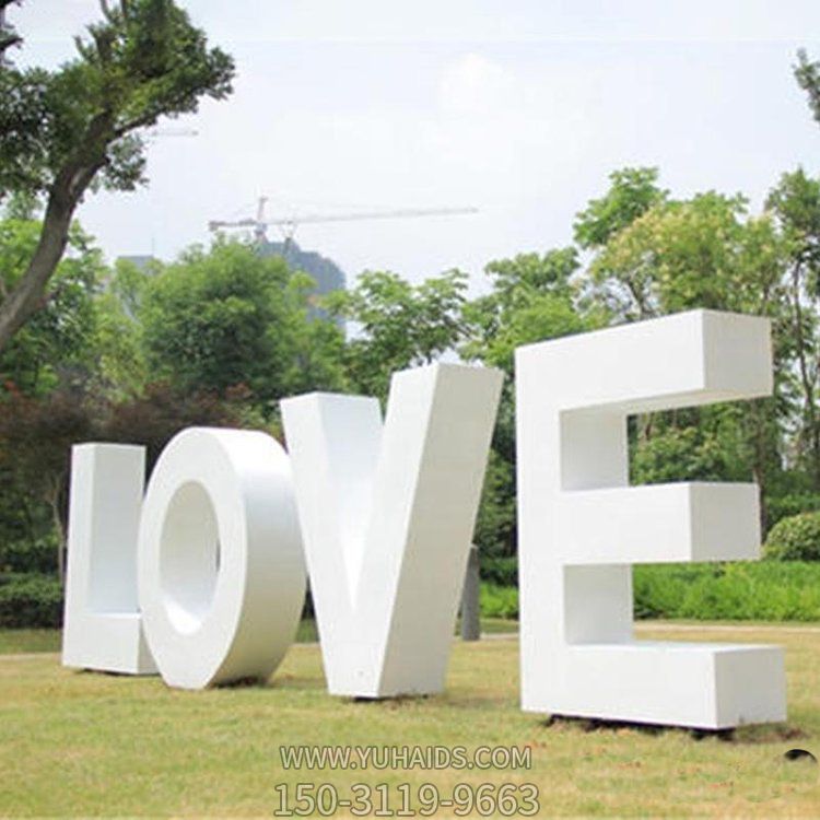 不锈钢字母博鱼网页版 创意字体 广场公园户外景观博鱼网页版