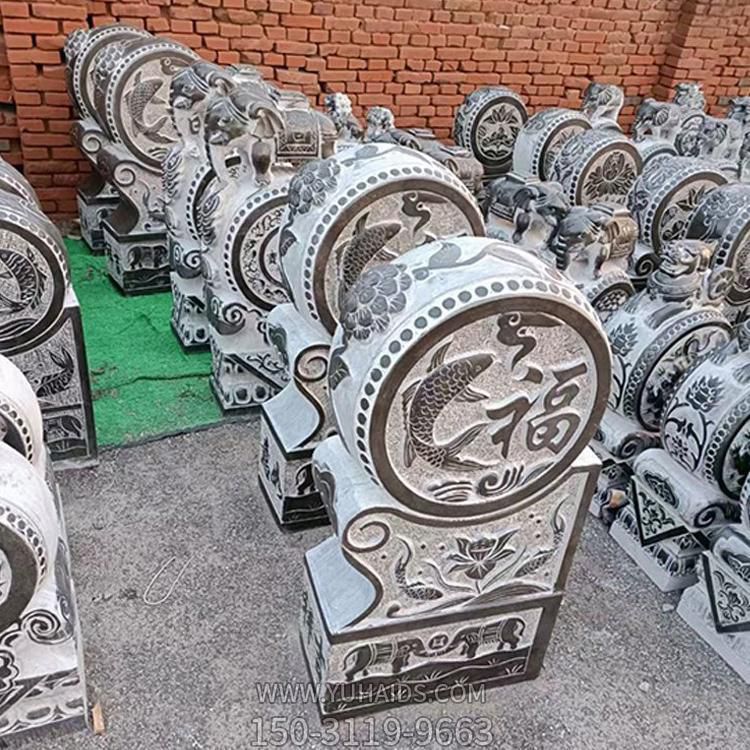 青石石雕户外浮雕抱鼓石博鱼网页版