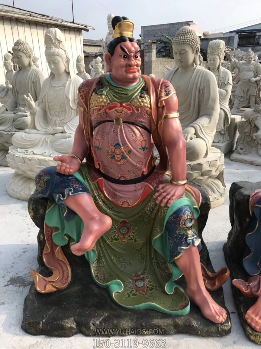 景区大型户外景观玻璃钢彩绘哼哈二将博鱼网页版