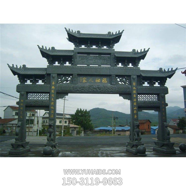 城镇户外大理石石雕牌坊博鱼网页版