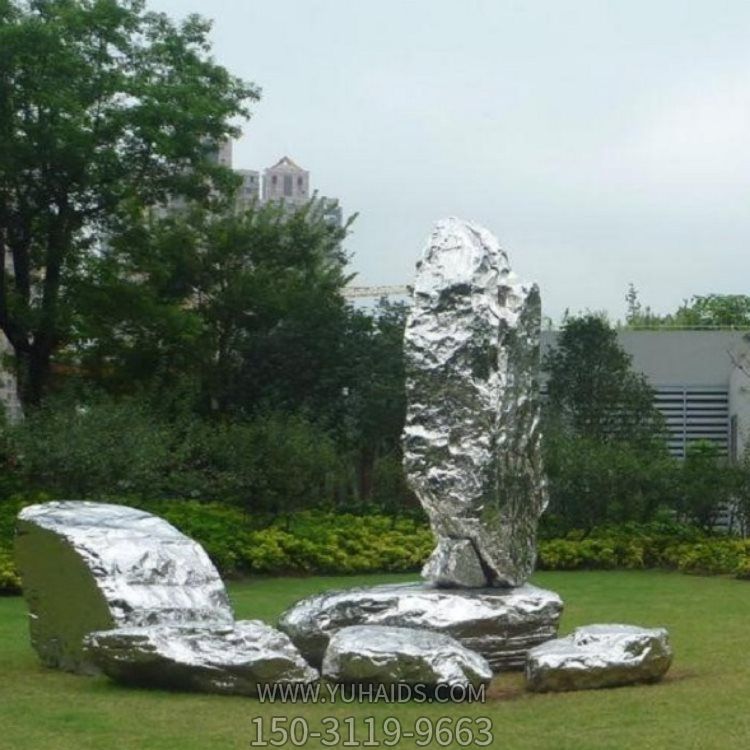 校园不锈钢假山博鱼网页版户外景区广场抽象创意景观博鱼网页版