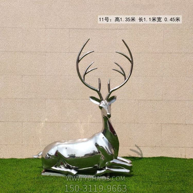 园林景区不锈钢镜面梅花鹿博鱼网页版