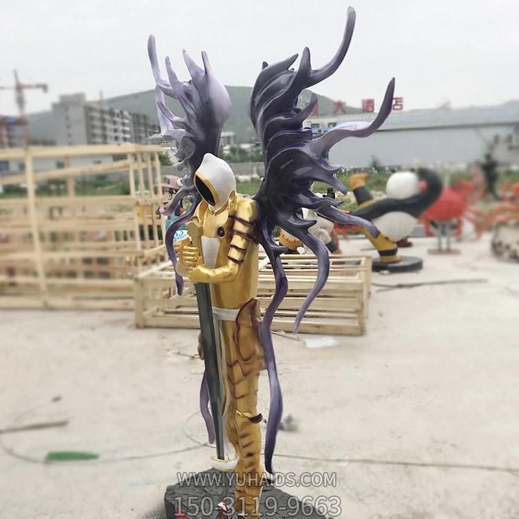 玻璃钢正义大天使泰瑞尔博鱼网页版 网吧KTV餐厅摆件