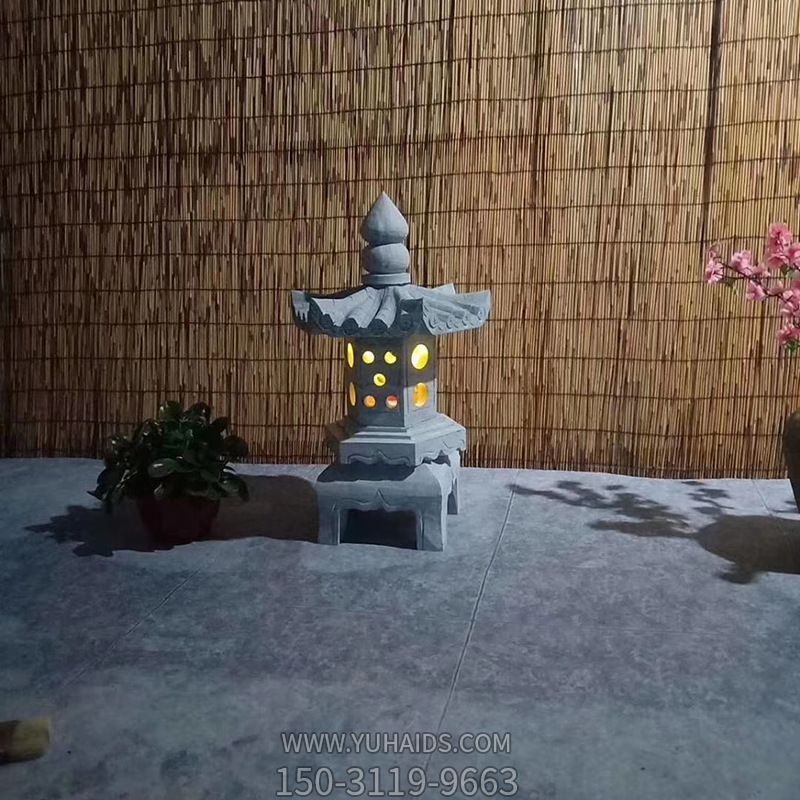 石灯笼中式落地庭院装饰石头灯户外摆件博鱼网页版