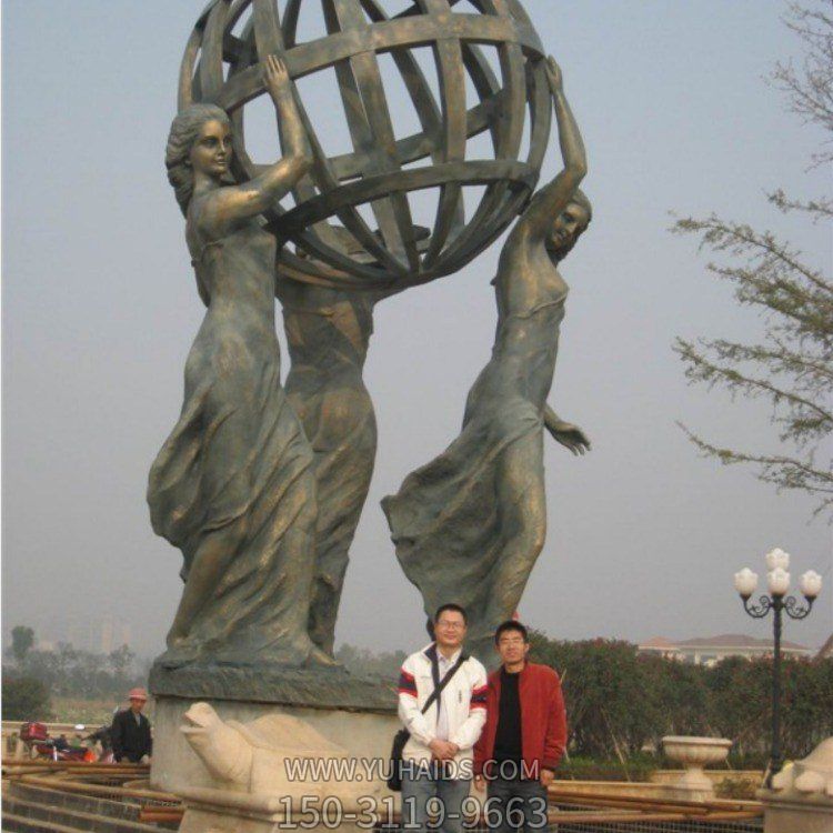 户外园林景观铜雕创意地球仪博鱼网页版