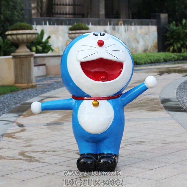 游乐园摆放玻璃钢卡通哆来梦公仔博鱼网页版