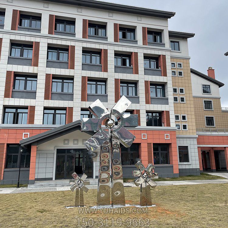 校园广场创意不锈钢景观摆件博鱼网页版