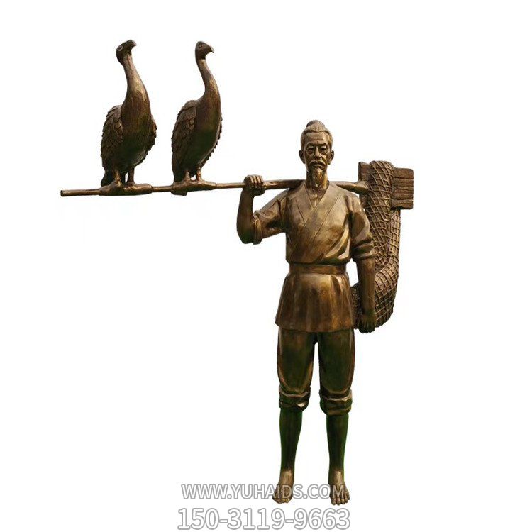 民族人物博鱼网页版 玻璃钢仿铜人物景观博鱼网页版