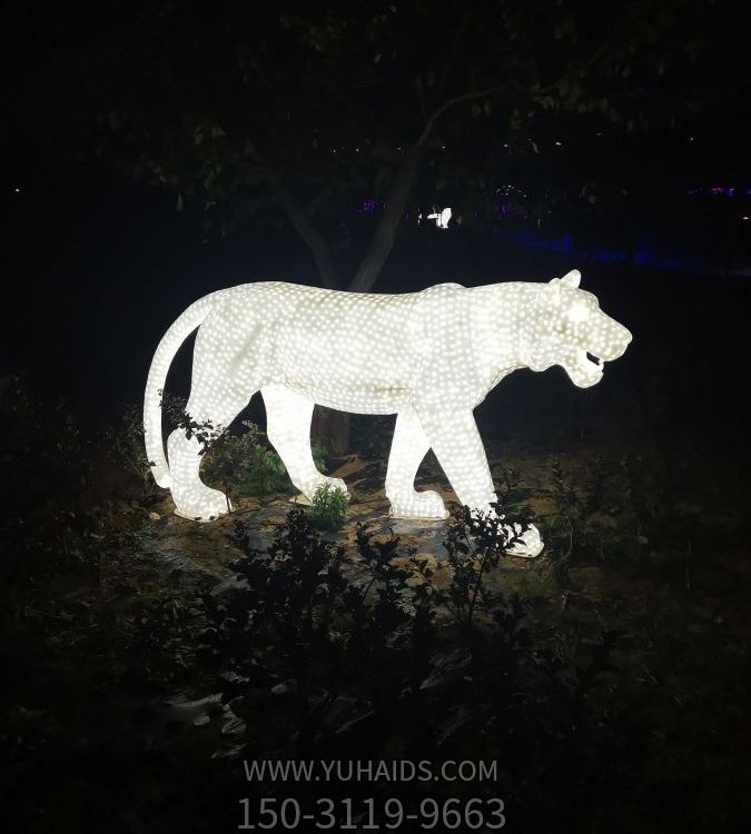 户外园林不锈钢发光照明景观动物狮子博鱼网页版