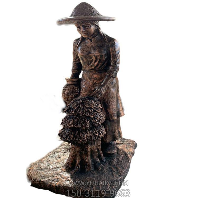 户外园林玻璃钢仿铜景观人物博鱼网页版