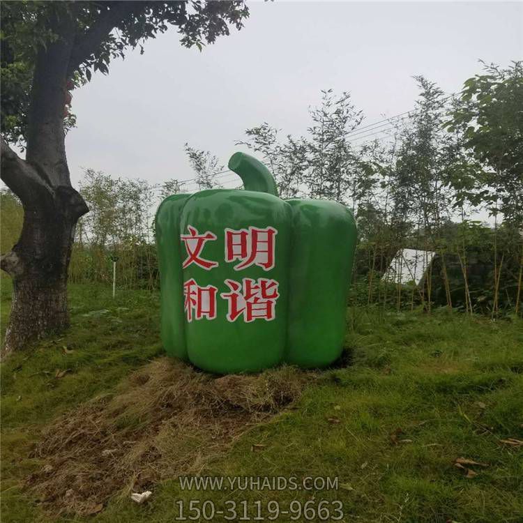 玻璃钢仿真蔬菜景观户外大型辣椒博鱼网页版