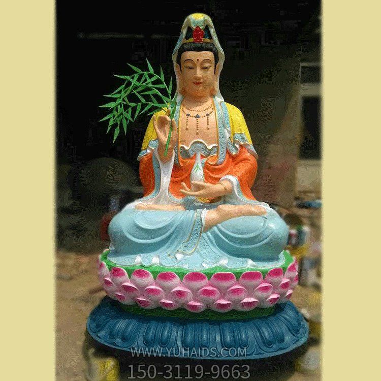 寺庙大型玻璃钢彩绘滴水观音博鱼网页版