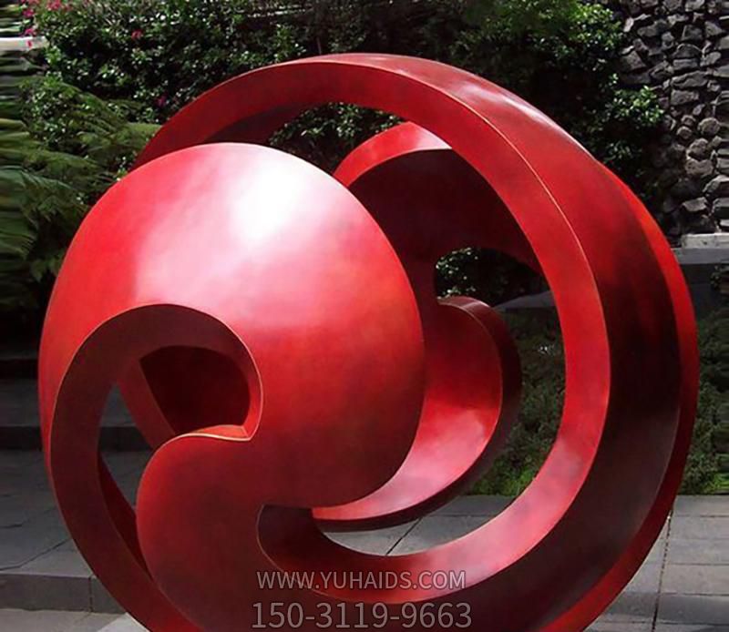 不锈钢抽象个性红色球体博鱼网页版