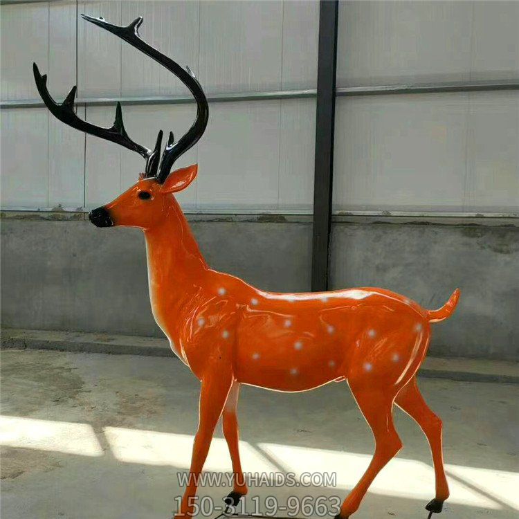 小区户外摆放玻璃钢仿真梅花鹿动物博鱼网页版