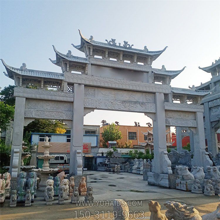 大理石石雕园林景观牌坊博鱼网页版